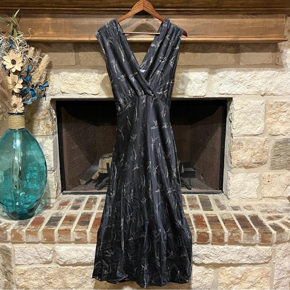 Vince Black Silk Slip Midi Dress - Picture 3 of 15